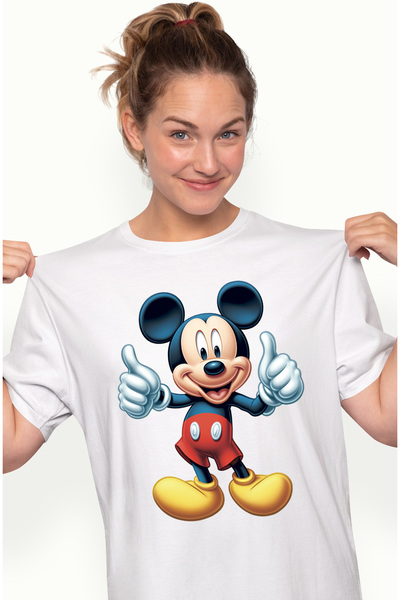 StoryGift Romania Tricou Femei Cu Mickey Mouse care Zambeste, Incurajare, Mot...