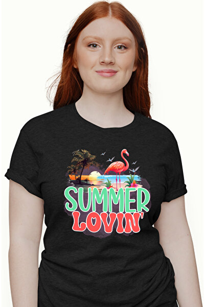 StoryGift Romania Tricou Femei cu mesajul "Summer lovin'", vara, vacanta, rel...