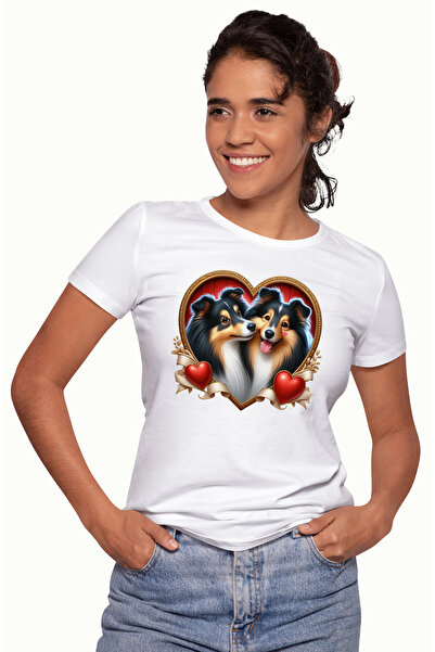 StoryGift Romania Tricou Femei cu o catelusa si un caine care stau intr-un ca...