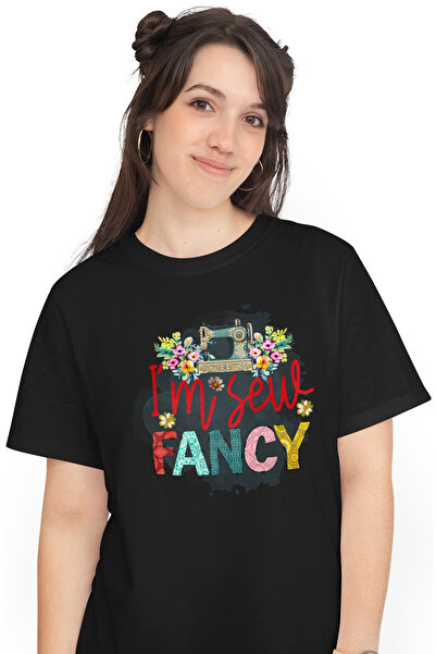 StoryGift Romania Tricou Femei cu mesajul "I'm sew fancy", profesie, ilustrat...