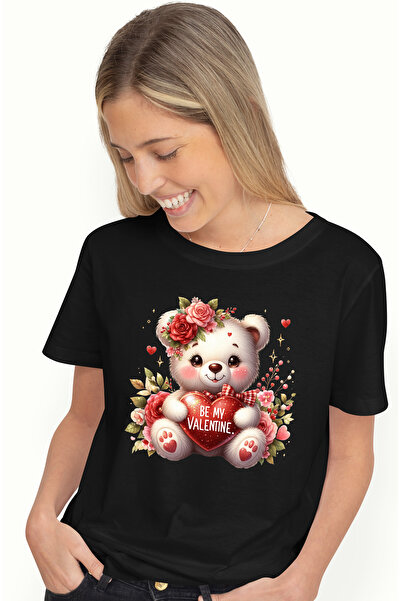 StoryGift Romania Tricou Femei cu o ursoaica vesela care tine o inimioara in ...