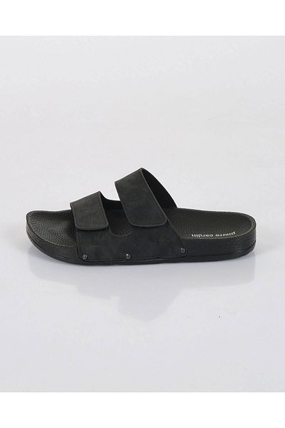 Pierre Cardin Summer Comfortable Sole Men's Nubuck Slippers Black