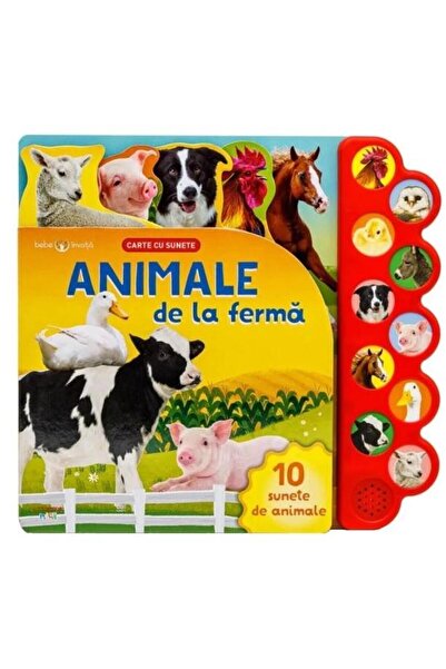 Editura Litera Bebe invata. Animale de la ferma. Carte cu sunete
