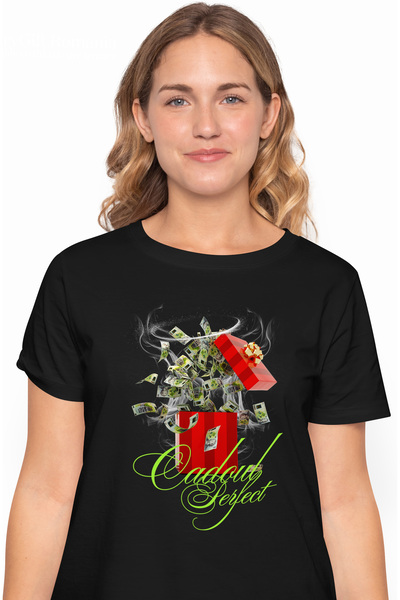 StoryGift Romania Tricou Femei Cadoul Perfect - Lei Romanesti Iesind din Cuti...