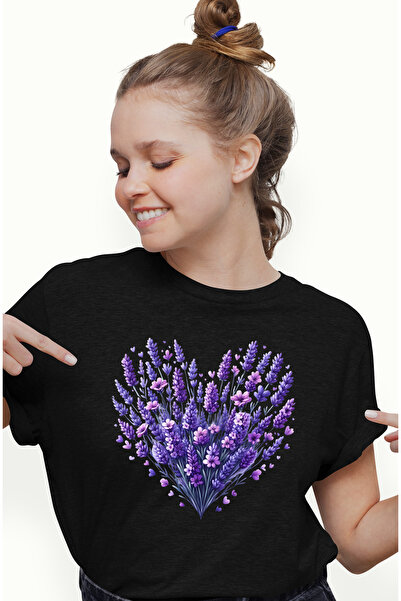 StoryGift Romania Tricou Femei cu o inima facuta din mai multe floricele, ilu...