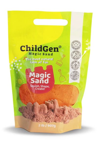 ChildGen Natural Kinetic Sand Refill Package 907Gr - Orange