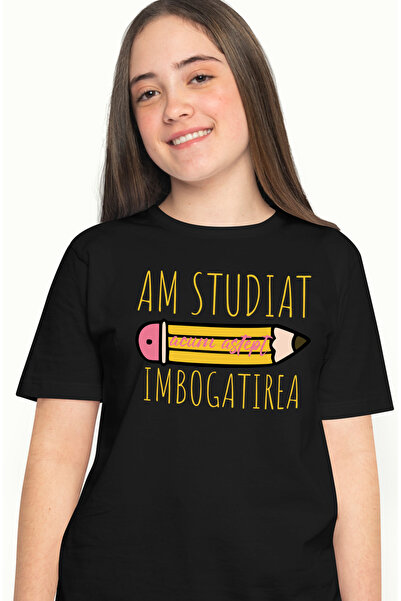 StoryGift Romania Tricou Femei am studiat acum astept imbogatirea bani munca ...