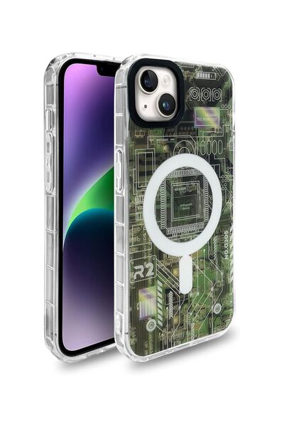 PSGT Apple ( Iphone 14 Plus ) Uyumlu 3d Kılıf Magsafe Şarj Özellikli Technolo...