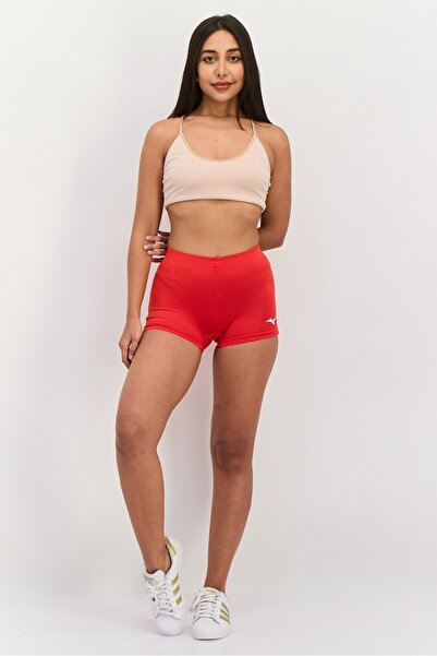 MIZUNO Women Sportswear Fit Training Shorts, Red and White