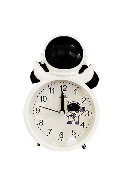 PUFO Happy Astronaut children's alarm clock, 15 cm, black