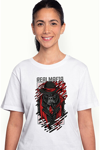 StoryGift Romania Tricou Femei Cu Portret Gorila Eleganta Tinuta mafie Palari...