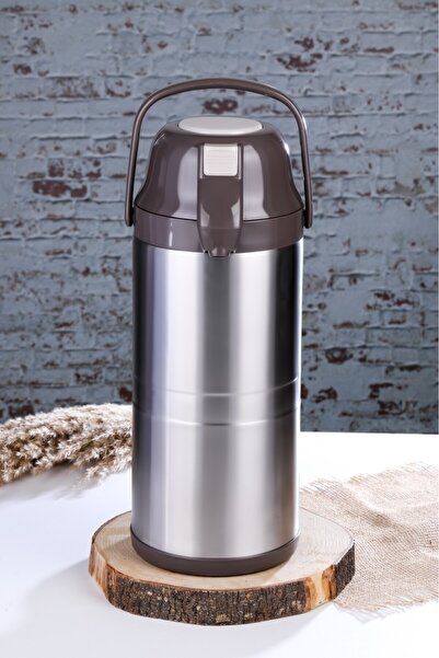 Elista 2009 Pompalı 4,5 Lt İçi Dışı Çelik Termos Mor Renk