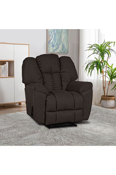 Lazy Vibes Canvas Recliner Chair | Modern Rocking Chair in Luxury Linen Fabric