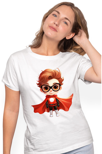 StoryGift Romania Tricou Femei cu un baiat cu pelerina rosie, ilustratie, cos...