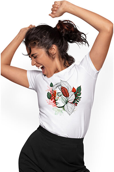 StoryGift Romania Tricou Femei cu o fata de femeie, ilustratie, serioasa, ver...