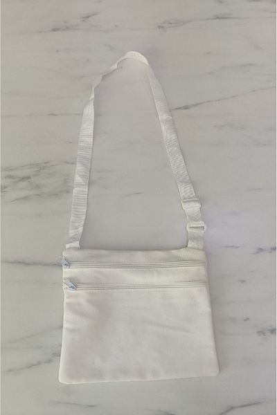 chulfa Hajj Umrah Cloth Shoulder Bag with 2 Compartments 20X21 Cm.