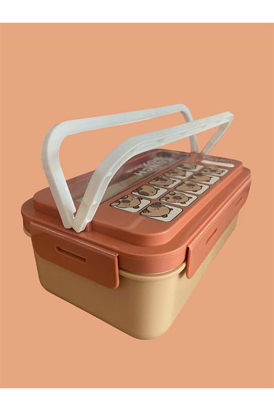 synshop Capybara Capybara 1100ml School Lunch Box Picnic Lunch Container Made of Straw Wheat