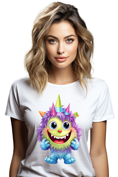 StoryGift Romania Tricou Femei cu o creatura vesela, ilustratie, aniversare, ...