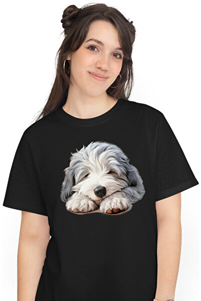 StoryGift Romania Tricou Femei cu un catel foarte blanos, ilustratie, alb, do...