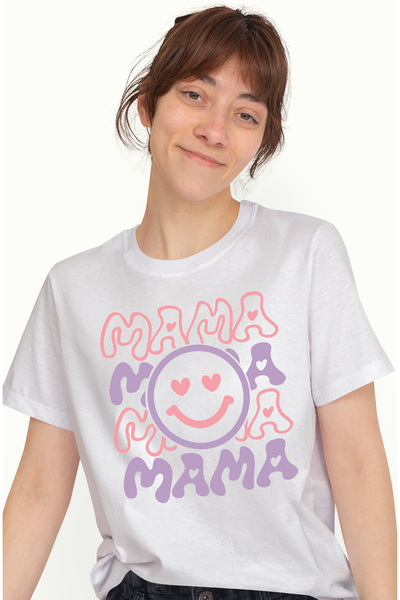 StoryGift Romania Tricou Femei Cu Text Mama, Smiley Face, Cea Mai Buna Mama, ...