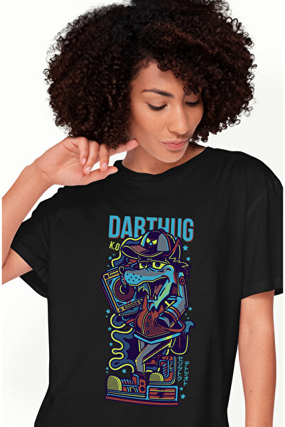 StoryGift Romania Tricou Femei Cu Caine Ganster Cu Hanorac Si Casetofon Pe Um...