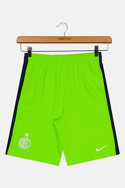 Nike Kids Boy Sportswear Fit Embroidered Logo Inter Milan Outdoor Short, Lime Green