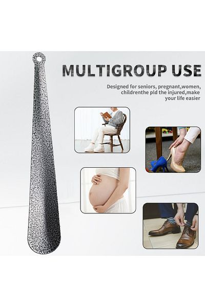 PUFO Metal Shoe Rack 45 Cm Long For Shoes, Silver/black