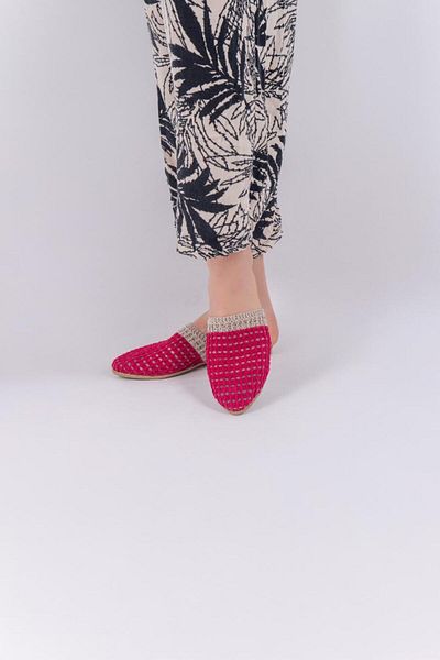 lovitto Closed Toe Colorful Knitwear Women's Slippers