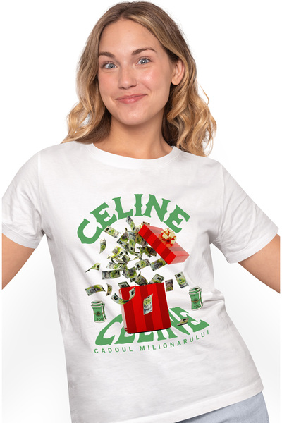 StoryGift Romania Tricou Femei - Cadoul Milionarului, Cu Imprimeu Pe Fata, 10...