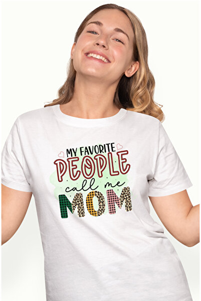 StoryGift Romania Tricou Femei cu mesajul "My favorite people call me mom", i...