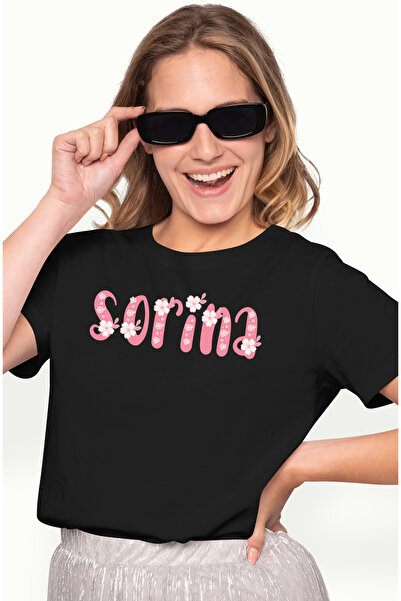 StoryGift Romania Tricou Femei Cu Numele Sorina, Flori, Colorat, Roz, Dragut,...