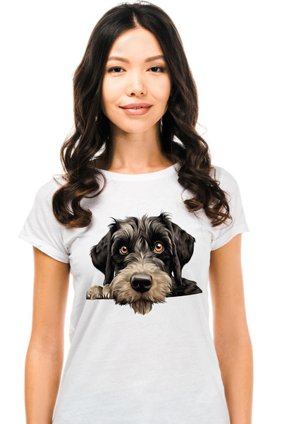 StoryGift Romania Tricou Femei cu un catel blanos care are o privire trista, ...