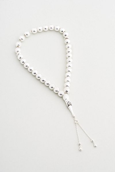 So CHIC... Modern Design 21 cm Silver Rosary