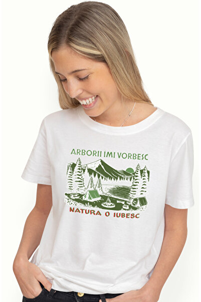 StoryGift Romania Tricou Femei arborii îmi vorbesc natura o iubesc cu imprime...