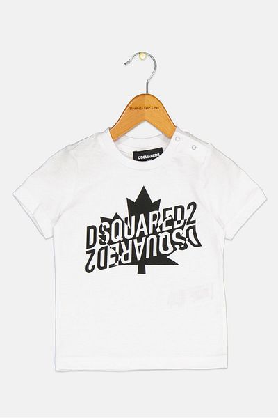 DSquared2 Toddlers Boy Crew Neck Short Sleeve Graphic Print T-shirt, White