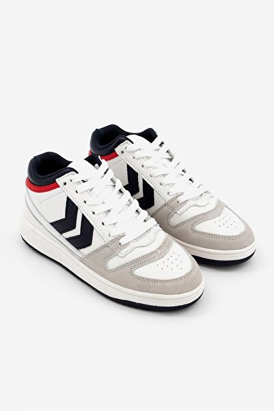hummel Kid Boys Minneapolis Mid Cut Lace,Up Casual Shoes, White Combo