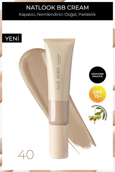 Alix Avien Spf15 Factor Moisturizing Bb Cream for Natural Radiance - Natlook Bb Cream 40 Medium to Dark