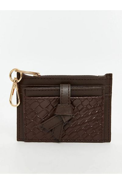 LC Waikiki Lcw Accessories Brown Leather Look Crocodile Patterned Women's Wallet