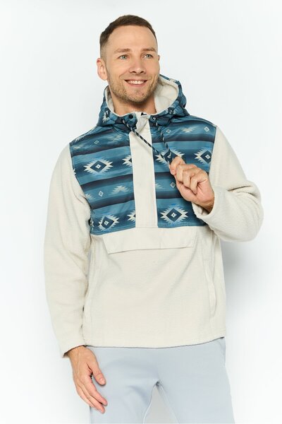 Hurley جاكيت رجالي رياضي بأكمام طويلة مناسب للأنشطة الخارجية، لون عاجي