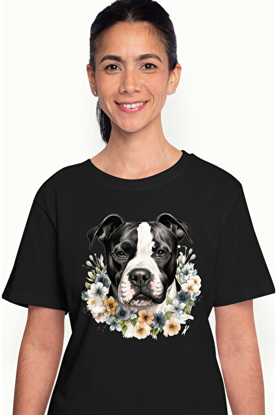 StoryGift Romania Tricou Femei cu un caine Boxer, serios, putin trist, ilustr...