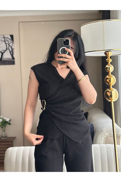 SANDY FASHİON Buckle Detail Set