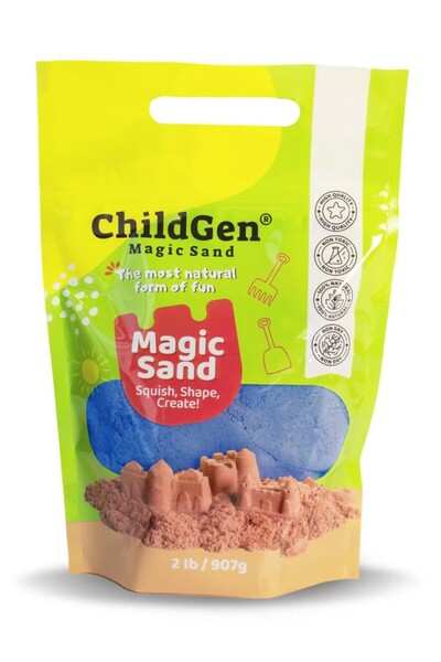 ChildGen Doğal Kinetik Kum Refill Paket 907gr - Mavi