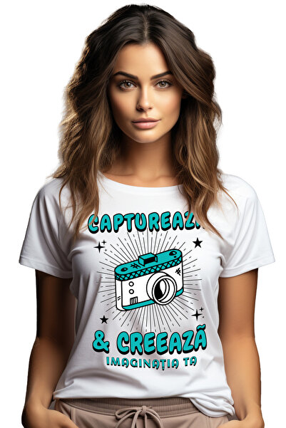 StoryGift Romania Tricou Femei aparat foto captureaza si creeaza, imaginatie ...