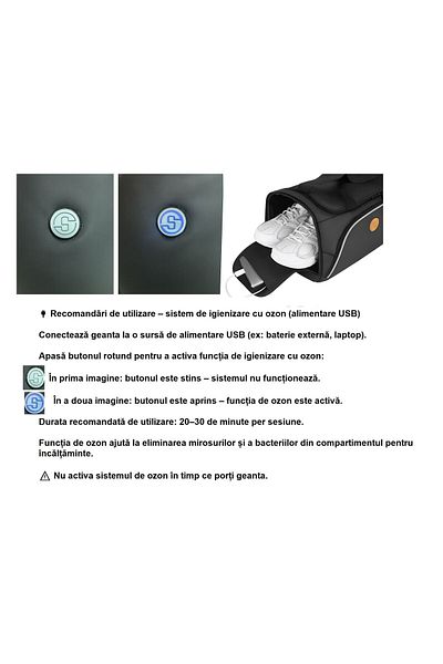 VERAGE Geantă sport Cambridge, 45x27x20 cm, buzunar pentru pantofi Ozone, USB, impermeabilă, neagră