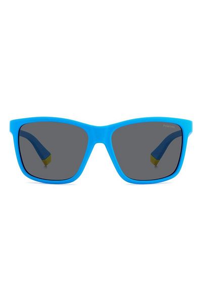 Polaroid Polarized Sunglasses Boys Polaroid PLD 8057/S FLL/M9, Plastic, Blue, 50 mm