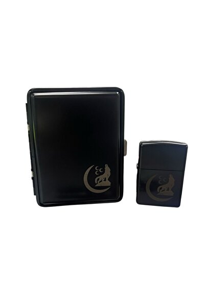 Bin Hediye BOZKURT TABAKA ÇAKMAK VE ÇAKI SETİ