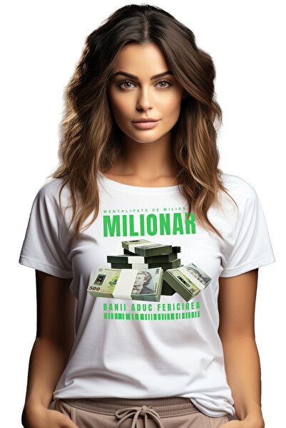 StoryGift Romania Women's Millionaire T-Shirt - Money Brings Happiness, with ...