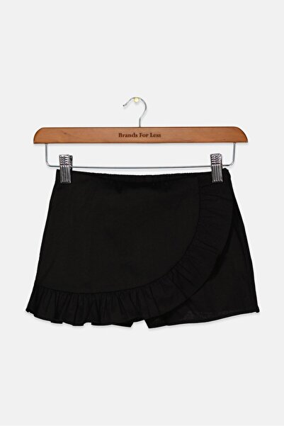 Aqua Kids Girl Textured Pull On Skort, Black