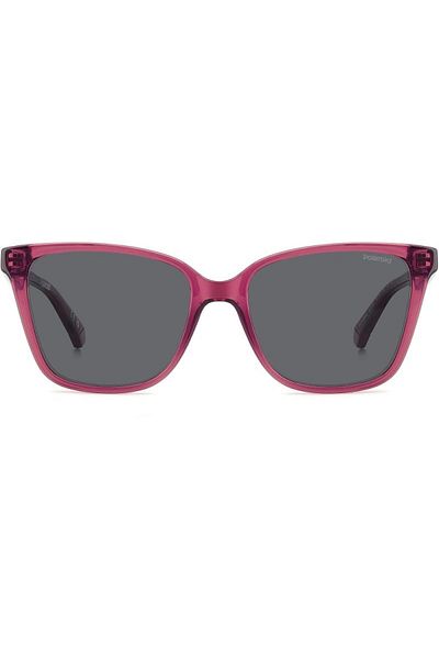Polaroid Polarized Sunglasses for Girls Polaroid PLD 8062/S 8CQ/M9, Plastic, Red, 48 mm