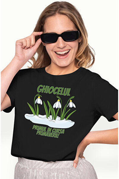 StoryGift Romania Tricou Femei ghiocelul primul in cursa primaverii floare cu...